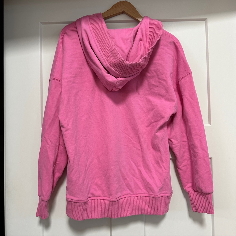 V-Neck Long Sleeve Hooded Sweatshirt Size S - Picture 4 of 10